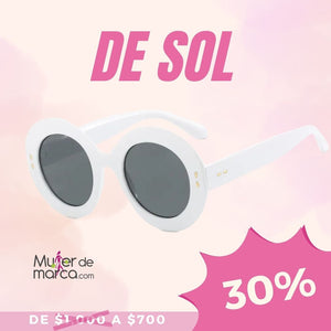 Retro - lentes de sol redondos blanco