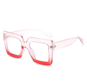 Oversize cuadrado rosa Naranja- Lentes con o sin aumento O-19