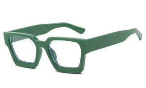 Oversize cuadrado verde- Lentes con o sin aumento